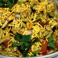 Bhel Puri · Puff rice, crisps, lentil, vermicelli, tomato, onion, chili, cilantro, mix with tamarind and...
