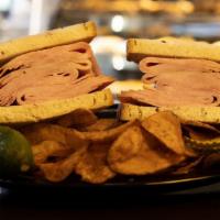 Ham Sandwich (Oversize) · 3/4lb of juicy Ham with your choice of toppings and bread + 2 sides