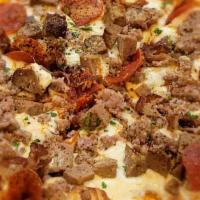 Meat Lovers · ground sausage, pepperoni,. meatballs, hot coppa, mozzarella