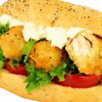 Pop Boy Sub Sandwich · Perfectly toasted Italian bread, jumbo fried or grilled shrimp, double American cheese, saut...