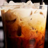 Thai Ice Coffee · House brewed coffee condensed milk and served over crushed ice.