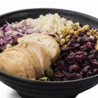 The Inca · Our charcoal chicken, red onions, cranberries, walnuts and goat cheese on a bed of romaine l...