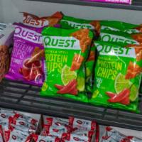Quest Protein Chips · Nacho cheese
Chili lime
Taco 
Spicy Sweet chili