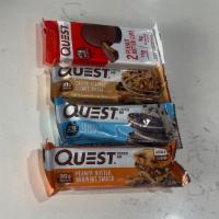 Quest Protein Bars  · Peanut butter
Cookies and creme
Cookie dough