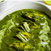 Sag/Palak Paneer · Indian cottage cheese cooked in a smooth & creamy Spinach sauce