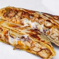 Quesadilla · Filled with Choice of Protein and Mexican cheese.
Served with salsas and sour cream.