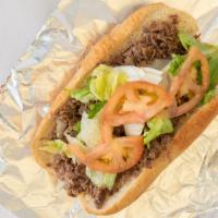 Original Cheesesteak · Steak Or Chicken With Grilled Onions, Lettuce, Tomatoes, Mayo, Hot Peppers & American Or Pro...