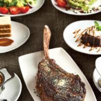Tomahawk Tuesday For Two · Available on Tuesdays only, 35 oz prime tomahawk, choice of two salads, two sides, and two d...