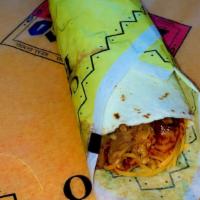 Combination Burrito · A large steamed flour tortilla filled with 100% ground beef and refried beans, mild or spicy...