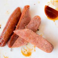 Sausage · $3.79/Half Link
$7.49/Whole Link
A half-pound German sausage link consisting of half beef an...