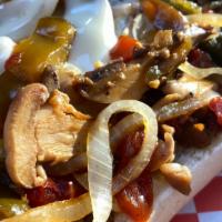 Veggie (No Meat) · mushrooms with bell peppers grilled onions & american cheese (no meat)