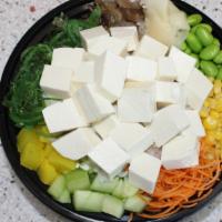 Combo C · Vegetarian. Come with miso soup. Protein: tofu with all vegan sides and toppings.