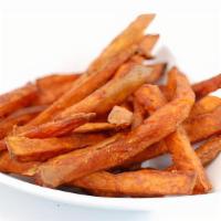 Sweet Potato Fries - Large · Crispy fried thick cut sweet potatoes served with our house Dijon Maple dipping sauce.