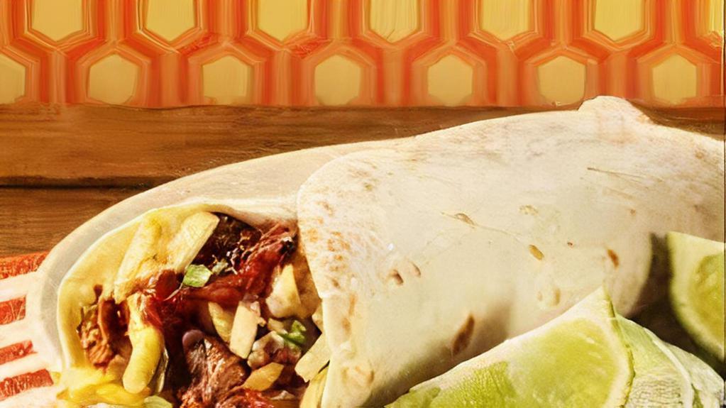 Philly Steak Breakfast Burrito · Scrambled eggs, grilled steak, sautéed green peppers, onions, mushrooms breakfast potatoes and choice of cheese wrapped in a flour tortilla.