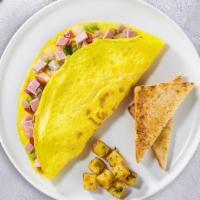 Meat All You Can Omelet · Bacon, seasoned Italian sausage & Virginia ham