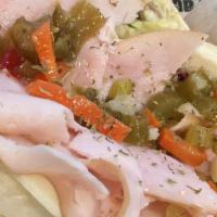 Blackberry Turkey · Turkey breast, blackberry jam, provolone cheese, and mild giardiniera pepper mix (no mayo, t...