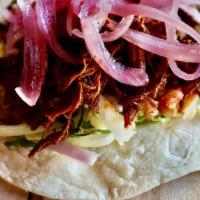 Spicy Shredded Beef Taco Pack · Spicy Shredded Beef, Cabbage Slaw, Pickled Onion and Habanero
