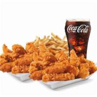 20 Piece - Hand-Breaded Chicken Tenders™ Box Combo · Premium, all-white meat chicken, hand dipped in buttermilk, lightly breaded and fried to a g...
