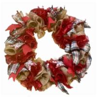 Winter Festive Circle Wreath · The winter festive circle wreath. Simple and elegant. A bit of shimmer and red to highlight ...