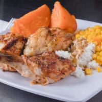 3Pc Mix Baked Or Smothered Chicken · Enjoy three pieces of our delicious all natural chicken (your choice of a breast, wing, thig...