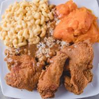 2Pc Dark Southern Fried Chicken · Enjoy two pieces of our delicious all natural chicken (Thigh & Drumstick) deep fried in pean...