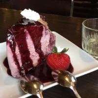 Cheesecake · Plain, strawberry, chocolate.