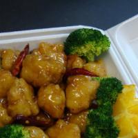 Orange Chicken Bundle · Spicy. Served with steamed rice. Served with your choice of Coca-Cola product.