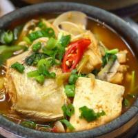Daegoo Maeun Tang · Spicy codfish stew.