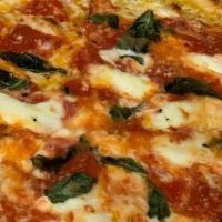 Margherita · plum tomatoes | fresh basil | olive oil | pecorino Romano cheese