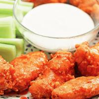 Breaded Jumbo Wings · Deep fried then hand tossed in your choice of sauce . Buffalo or Old Bay
