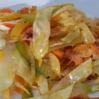 Cabbage Medley · Steamed cabbage, broccoli and carrots.
