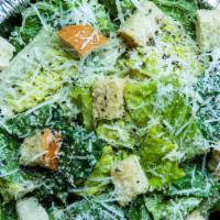 Caesar Salad · Romaine, Homemade Garlic Croutons, Romano, and a Homemade Caesar Dressing