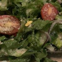 The Sally Salad · Mesculan | gorgonzola | apple | tomato | walnuts | shrimp | sautéed portabello | vinaigrette.