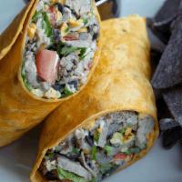 Sonoran Wrap · Grilled flank steak, tomatoes, charred corn medley, jack & cheddar cheeses, chopped romaine,...