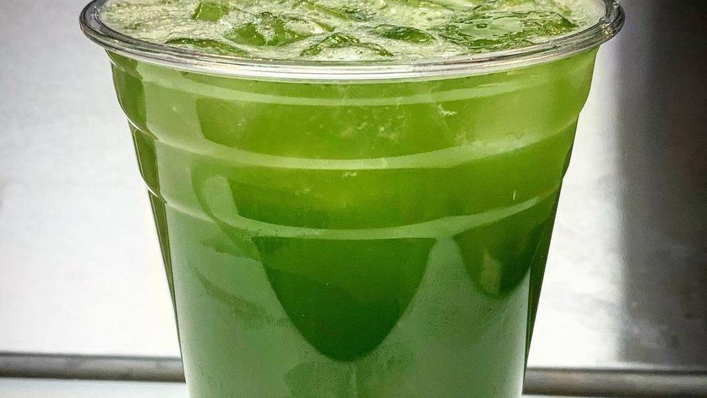 Green Monster Smoothie · Mango, banana, avocado, spinach, almond milk, honey, ice.