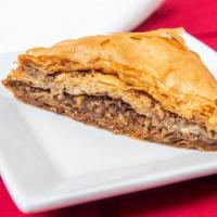 Baklava · A classical dessert of flaky pastry, nuts and honey.