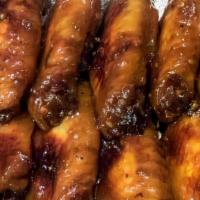 Chicken Wings With Sticky Sauce · Eight pieces.