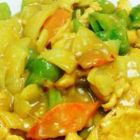 Chicken With Curry Sauce · Spicy.