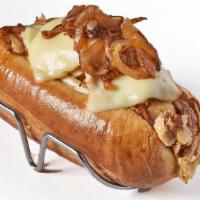 Chicken Cheesesteak · grilled chicken, grilled onions, mayo + melted cheese