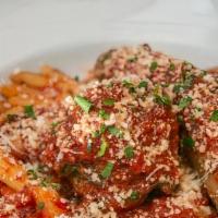 Penne With 1 Meatball & 1 Sausage · 