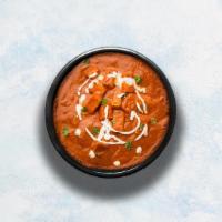 Paneer Butter Masala · Fresh cottage cheese simmered in a rich creamy tomato, onion and cashew based gravy and topp...