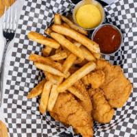  Chicken Tenders Basket · Flash fried shrimp, with a tangy cream sauce.