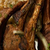 Lamb Chops · 4 pieces. All dinners are served with a side salad, rice, or fries.