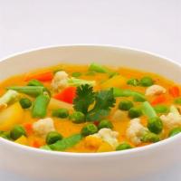 Vegetable Korma · Mixed vegetables cooked in cream, cashew pest and specially blended spices.