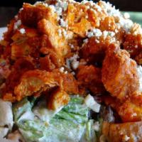 Lunch Firecracker Chicken Salad · Lettuce mix, jack, and cheddar, bacon, tomatoes, croutons, celery, buffalo chicken tenders, ...