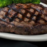 Dinner 14Oz Cab Ribeye · Choice of mashed potatoes, fries or baked potato (available after 5 p.m.)