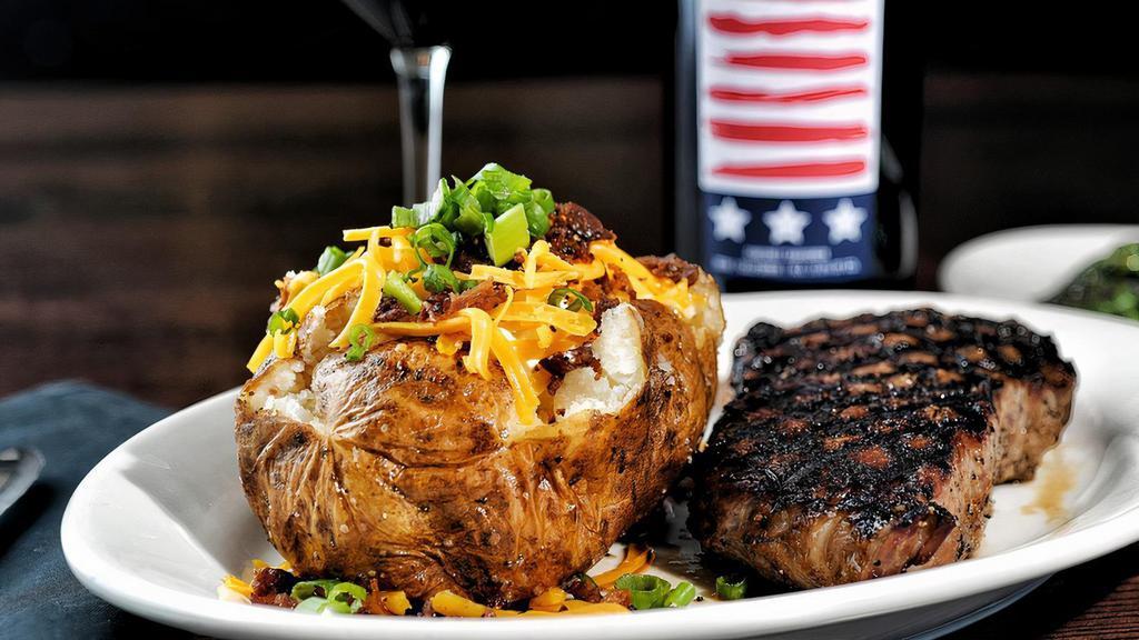 Lunch 12Oz Cab Kc Strip · Choice of mashed potatoes  or french fries