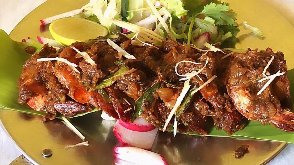 Shrimp  Biryani · Shrimp cooked with Basmati Rice, Herbs, Fruits, and Nuts
