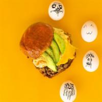 Sausage, Egg, Cheese, And Avocado · This sandwich is the best of the wurst. Sausage, scrambled eggs, cheese, avocado — all the m...