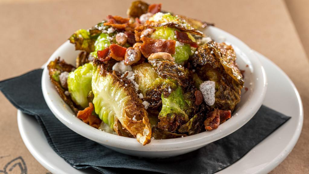 Brussels Sprouts · Gluten free. Served with bacon, house-candied pecans and goat cheese.